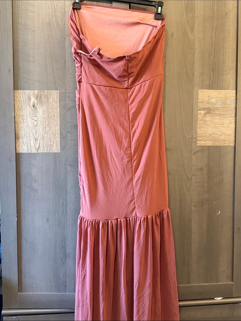 SHEIN Rust Ruched Maxi Dress - Picture 3 of 4